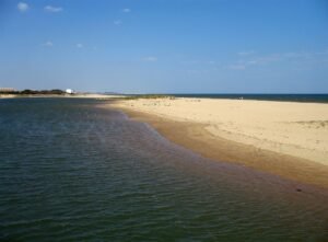 Isla Cristina shoreline near a tidal channel