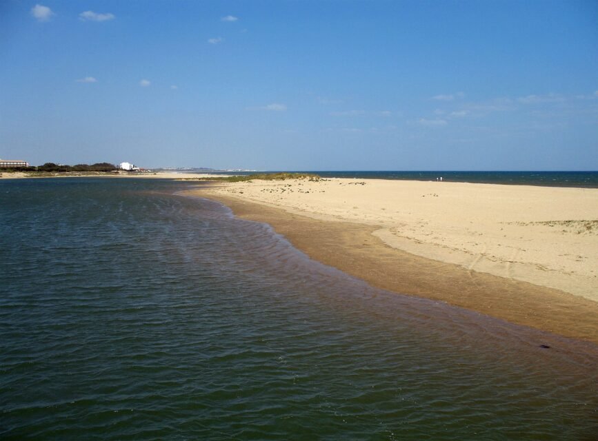 Isla Cristina shoreline near a tidal channel