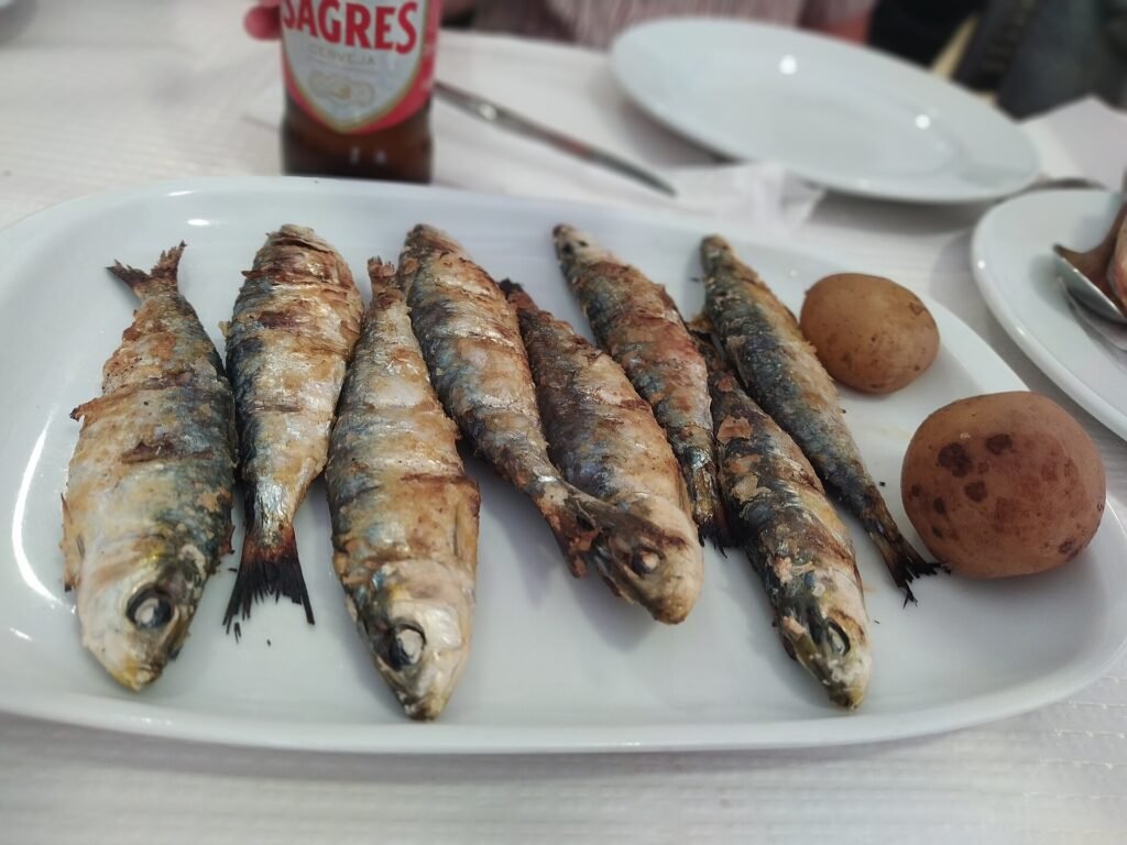 Grilled sardines