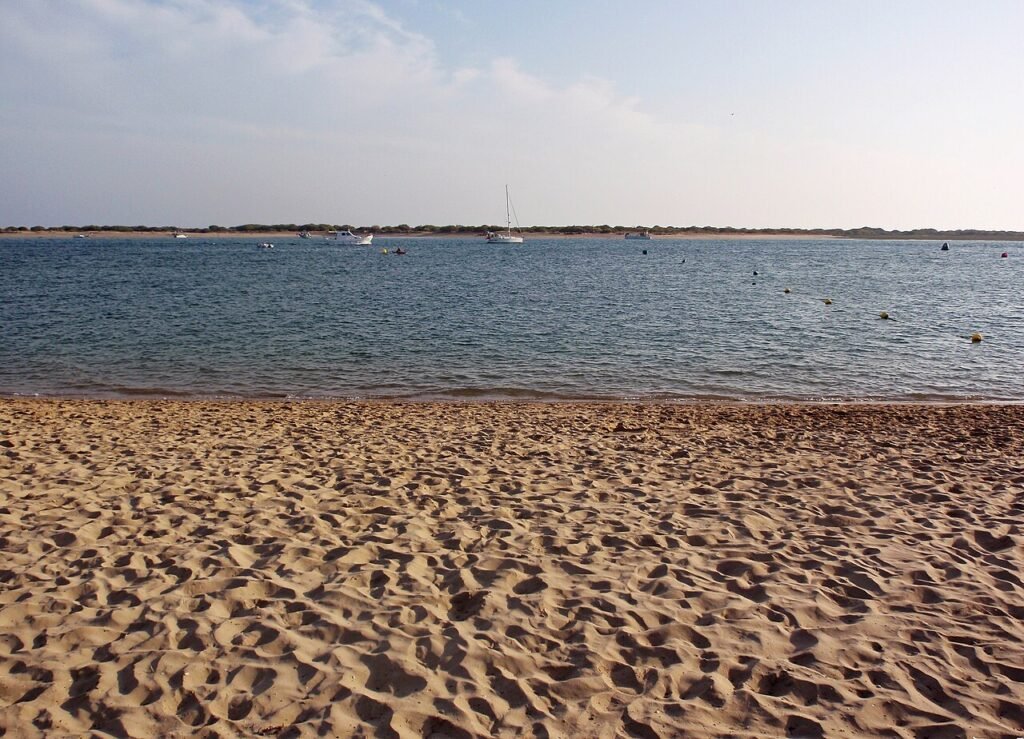 El Portil beach and the water beyond