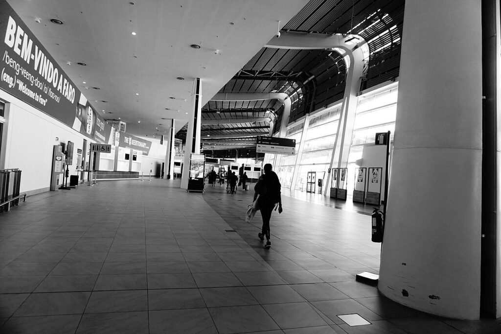Arrivals hall at Faro Airport