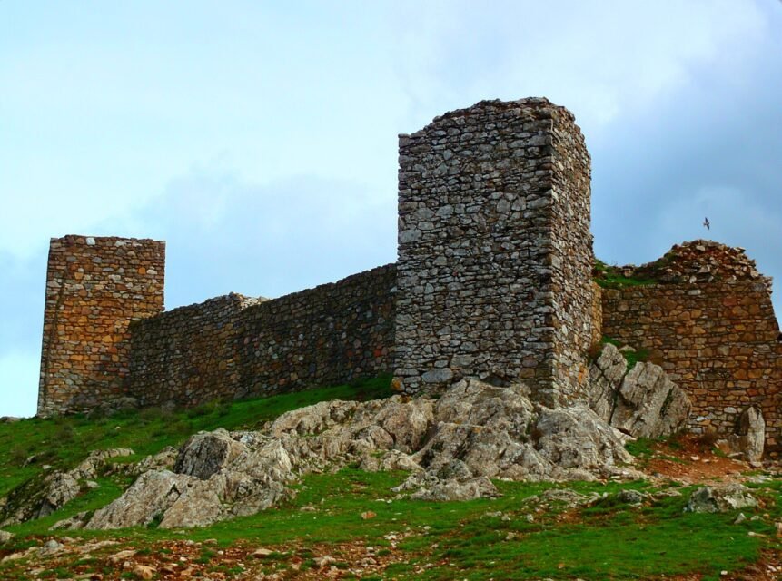 Surviving walls of Aracena Castle